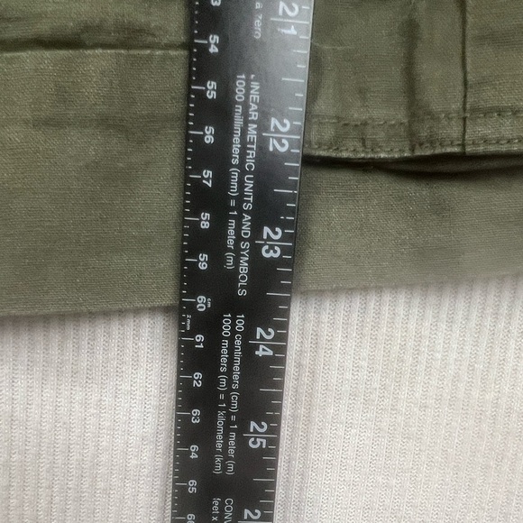 GAP Women’s XL Utility Swing Jacket Linen Cotton Blend Army Green - Picture 10 of 10